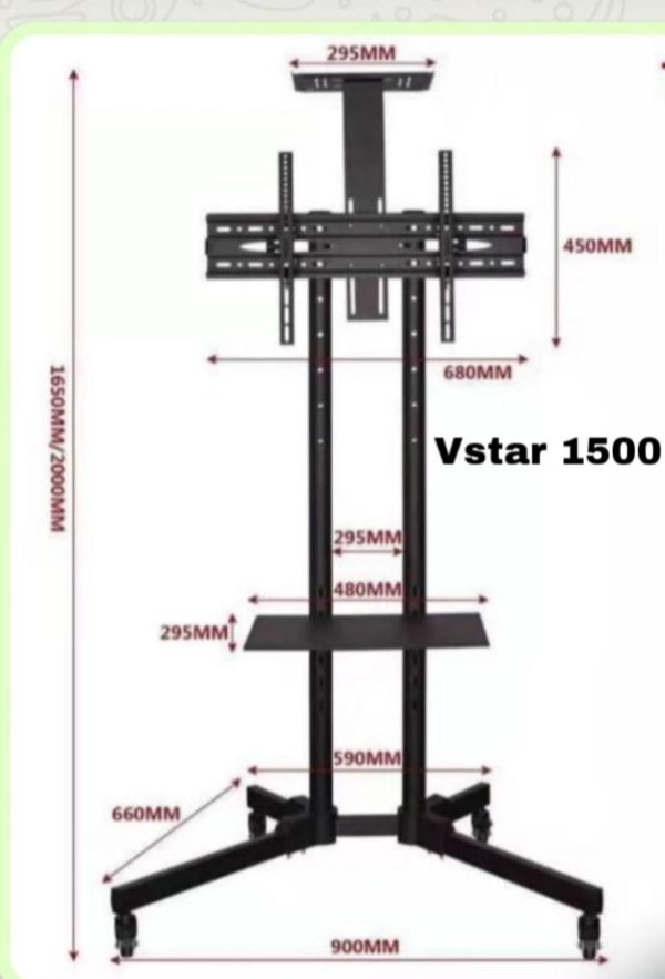 TABLE SUPPORT TELEVISEUR 32 65 POUCES VSTAR 1500