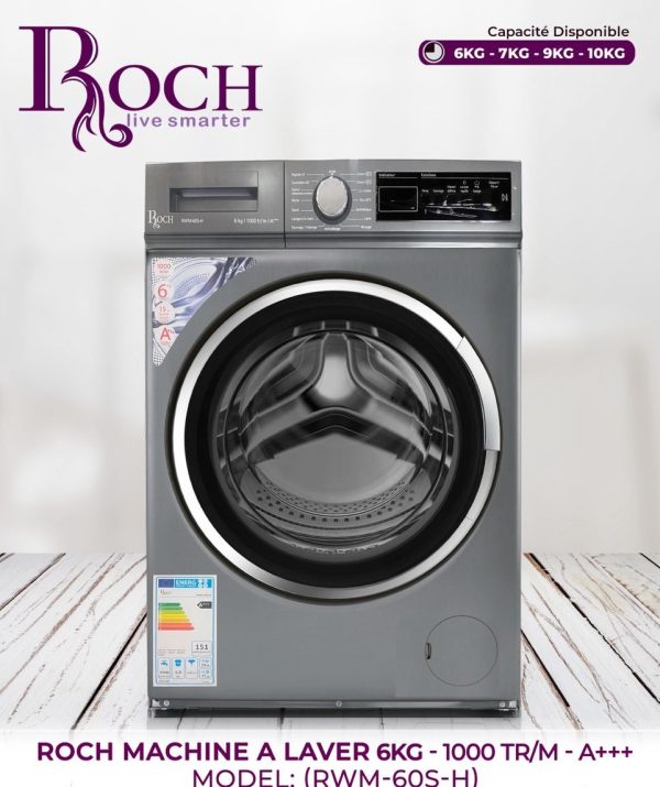 MACHINE A LAVER ROCH 6KG A+++ GRIS RMW60SH