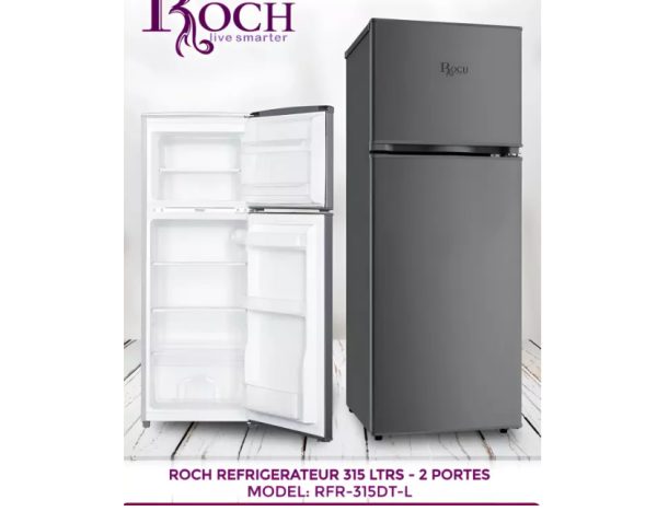 REFRIGERATEUR ROCH 2PORTES 315LlTRES GRIS RFR315DTL