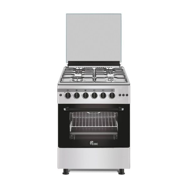 CUISINIERE CAC 4FEUX 60X60 A GAZ INOX CAC60F