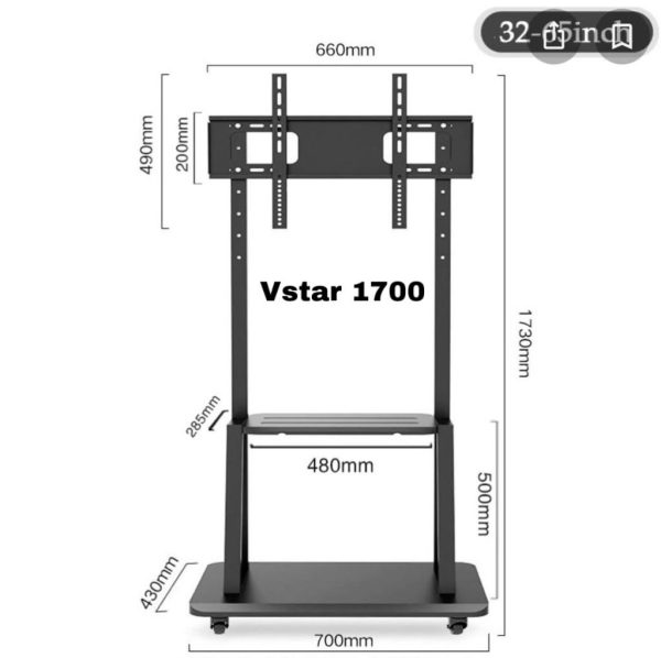 TABLE SUPPORT TELEVISEUR 32 75 POUCES VSTAR 1700 (Copie)