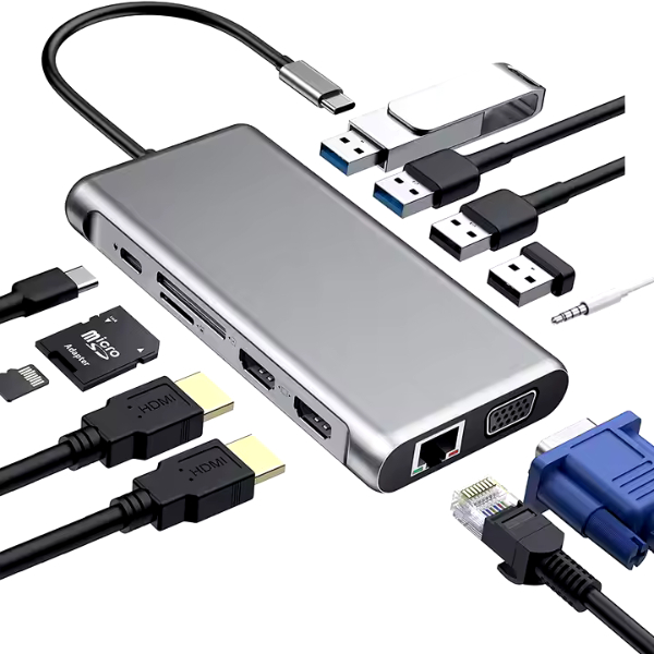 ADAPTER TYPE-C TO HDMI 12 IN 1 / RS-TCHD12IN1