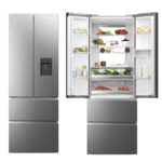 REFRIGERATEUR HAIER SIDE BY SIDE 4PORTERS 477LITRES AVEC FONTAINE GRIS HFW7720EWMP