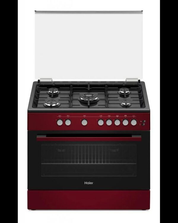 Cuisinière Haier 5 feux 90x60 à gaz rouge HCR6050EGR